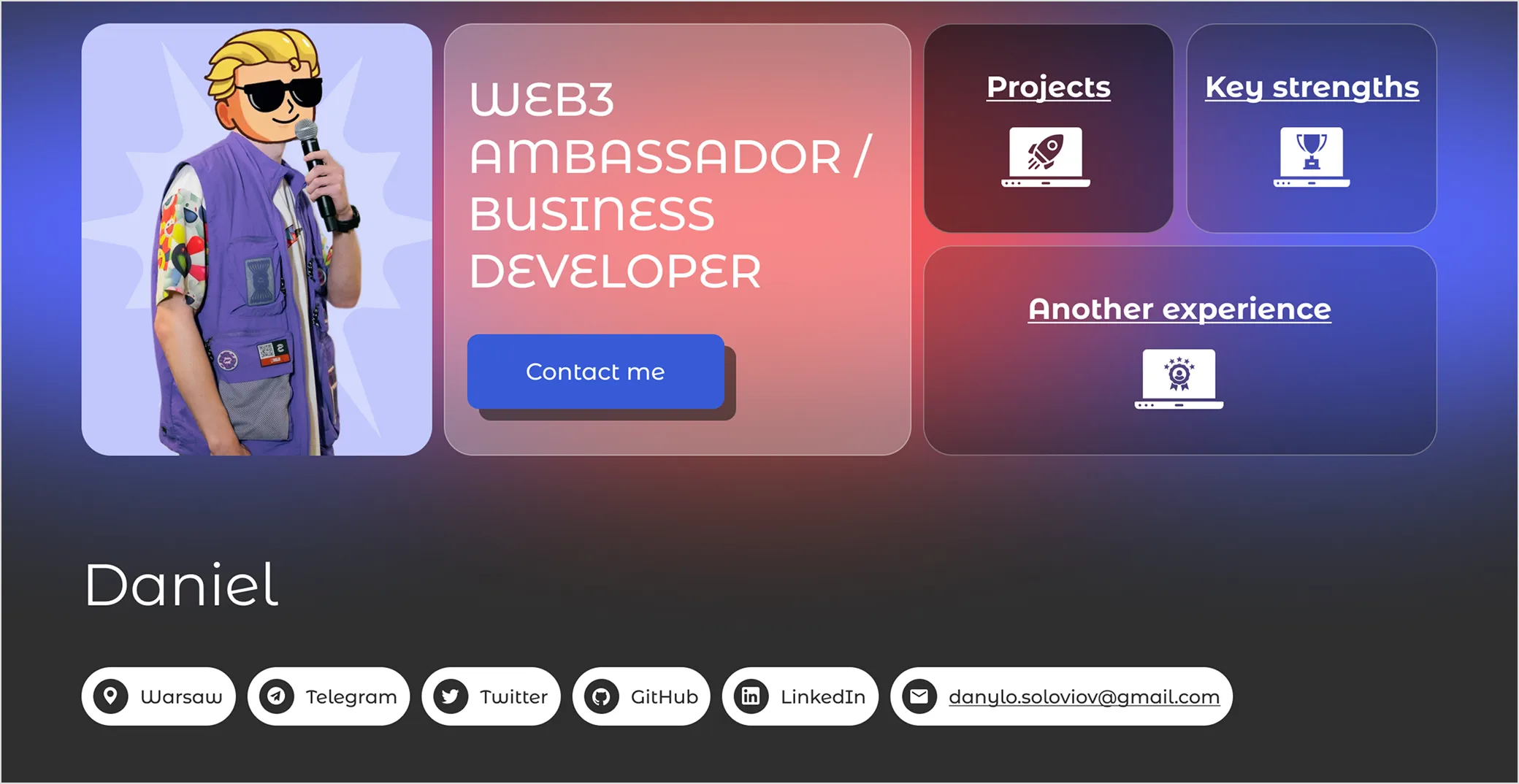 Promo page: Home page