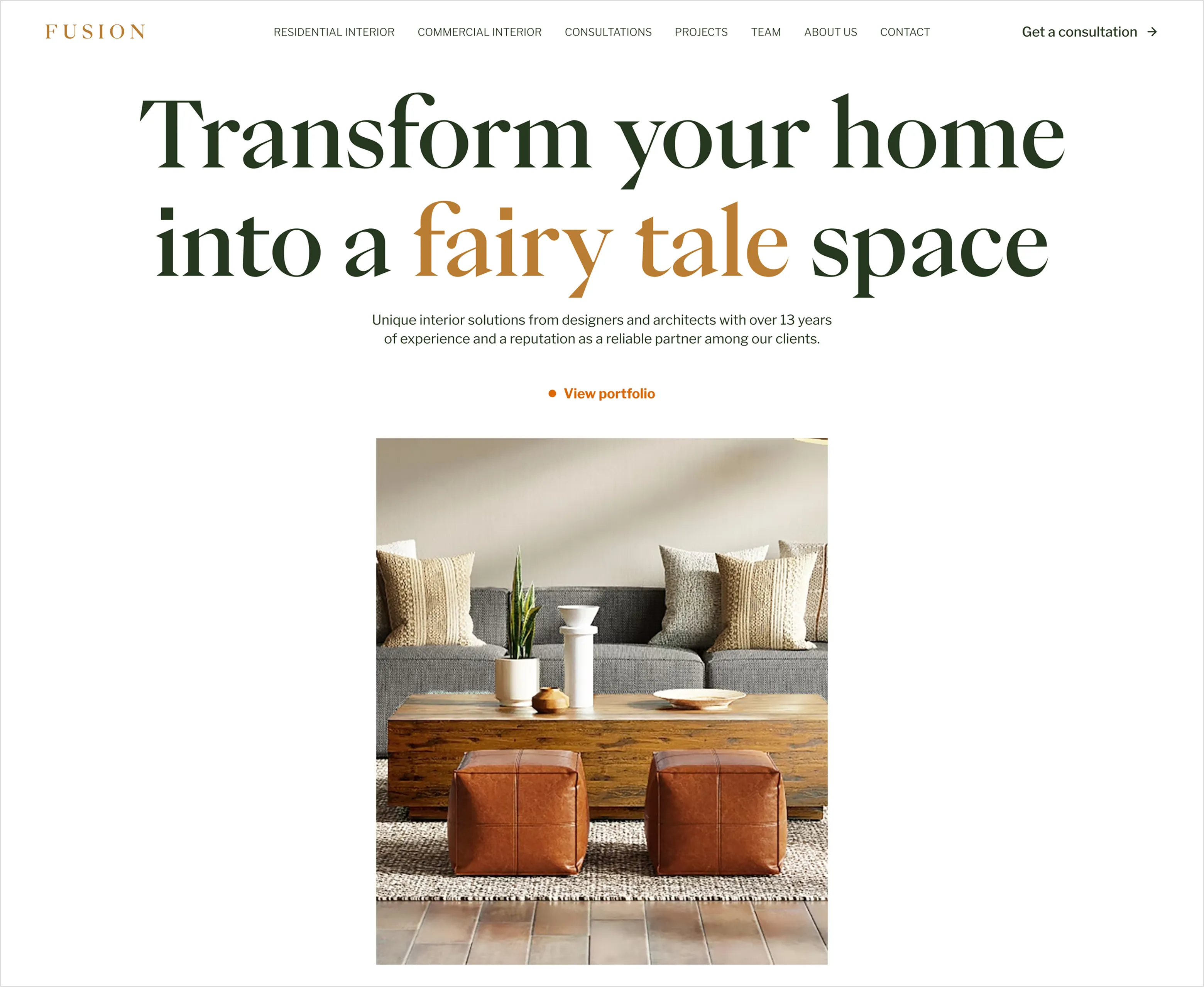 Fusion: Home page
